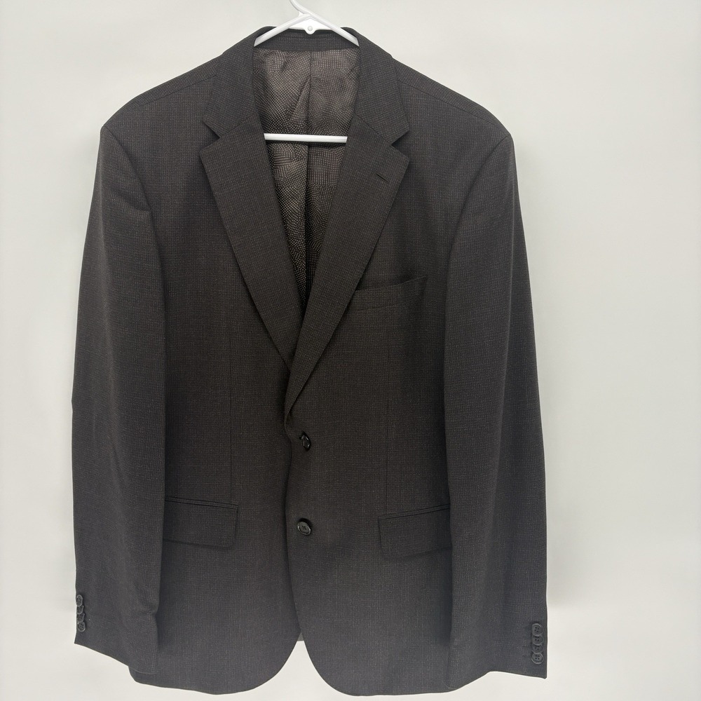 Hugo Boss Jewels Linus Dark Brown Italian Super 110 Virgin‎ Wool Suit Jacket 42R